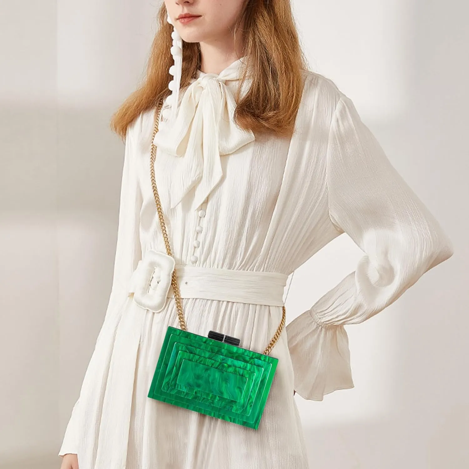 Gets Acrylic Clutch Purses for Women Evening Bag Eyes Multicolor Perspex Box Clutch Glitter Purse Handbags Crossbody Bag