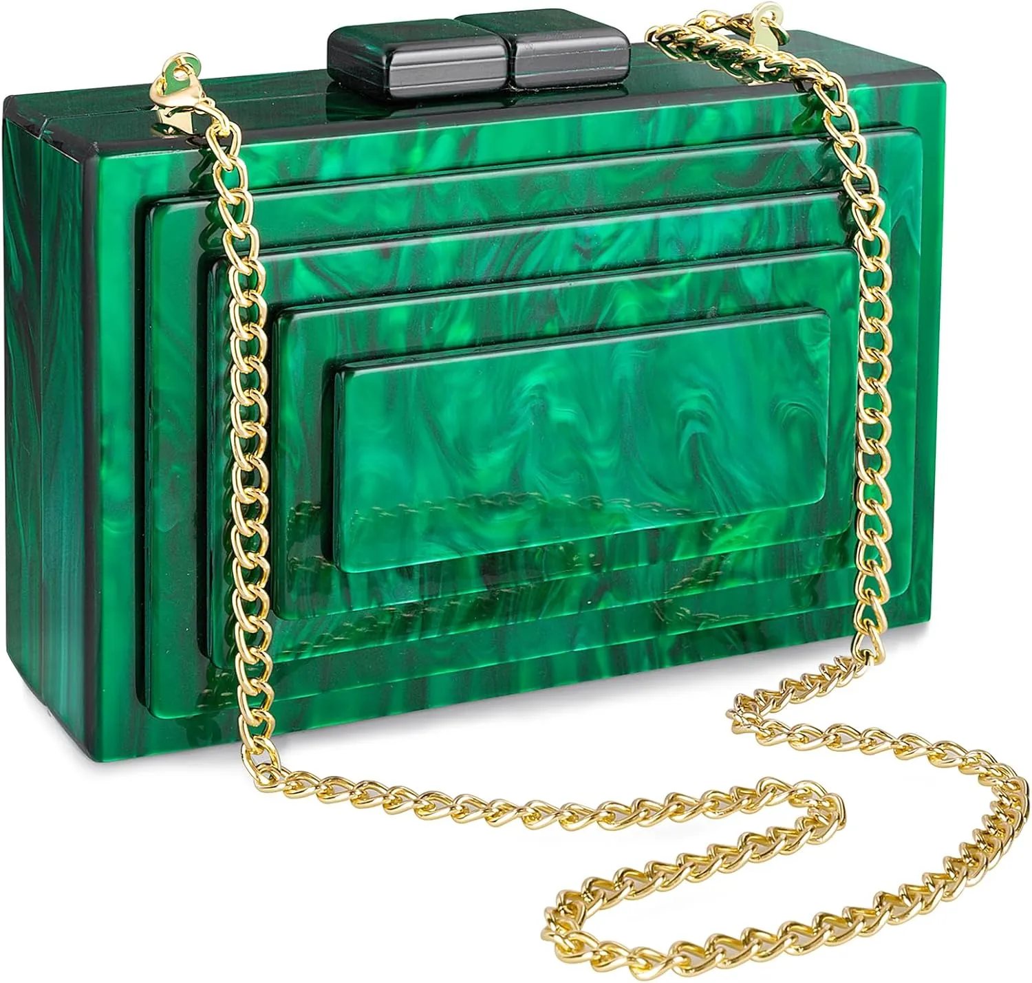Gets Acrylic Clutch Purses for Women Evening Bag Eyes Multicolor Perspex Box Clutch Glitter Purse Handbags Crossbody Bag