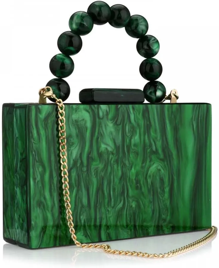 Gets Acrylic Clutch Purses for Women with Marbling Purses and Handbags Elegant Banquet Evening Crossbody Bag