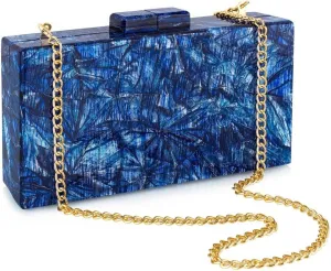 Gets Acrylic Purses and Handbags for Women Pleated Interlayer Unique Evening Clutch Bag for Wedding Cocktail Party Prom