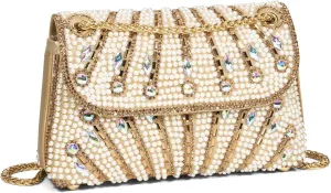 Gets Sparkly Rhinestones Clutch Purses for Women Purses and Handbags for Wedding Party Evening Crossbody Bag with Chain