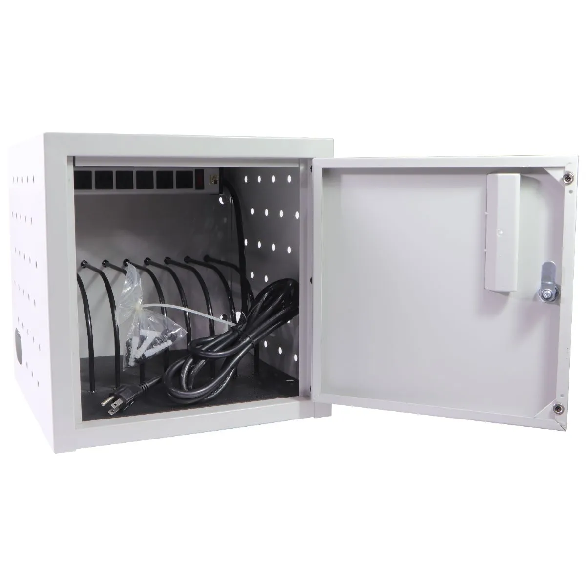 Global Industrial Wall/Desk Tablet Charging Station for 8 Devices, Beige