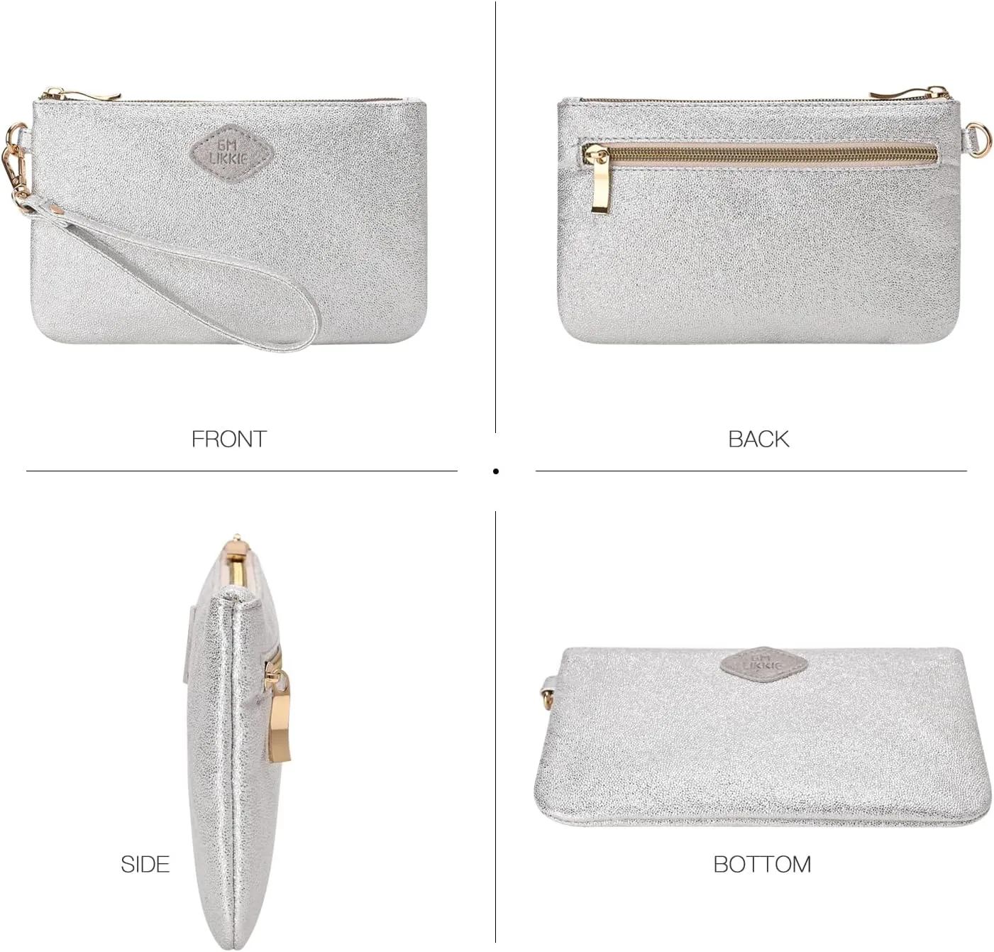 GM LIKKIE Wristlet Purse for Women, Evening Clutch Purse with strap for Party and Prom, Beach Bag for Summer