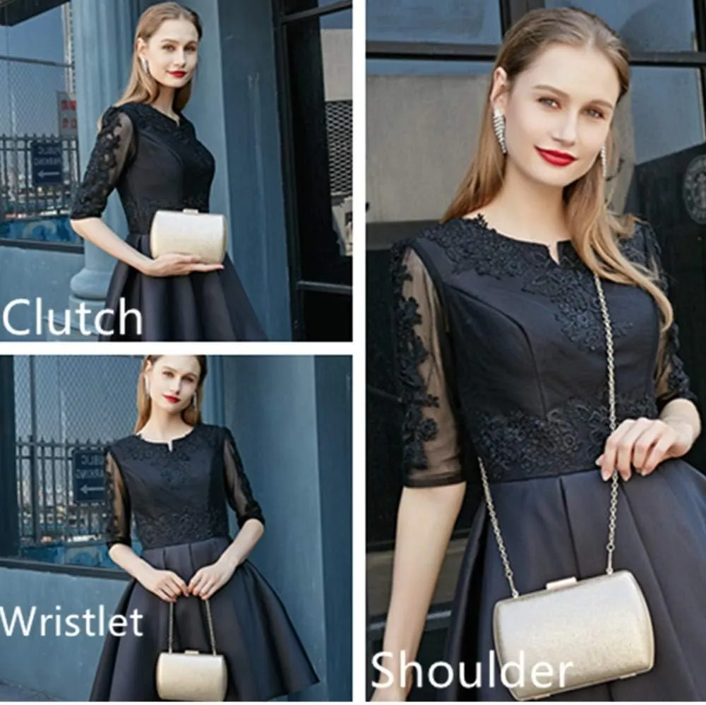 Gold Clutch - Evening Wedding Party Handbags