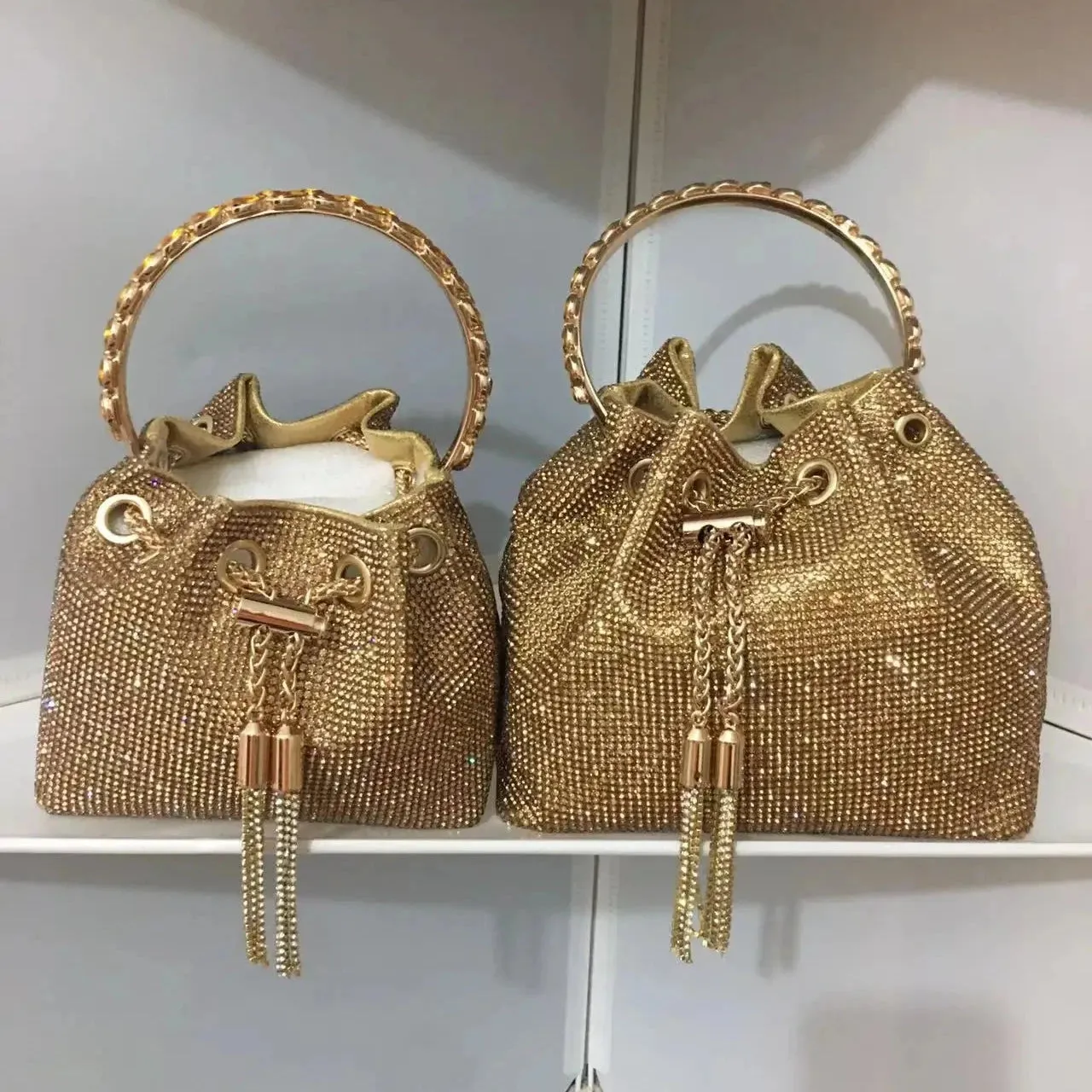 Gold Diamond Evening Clutch