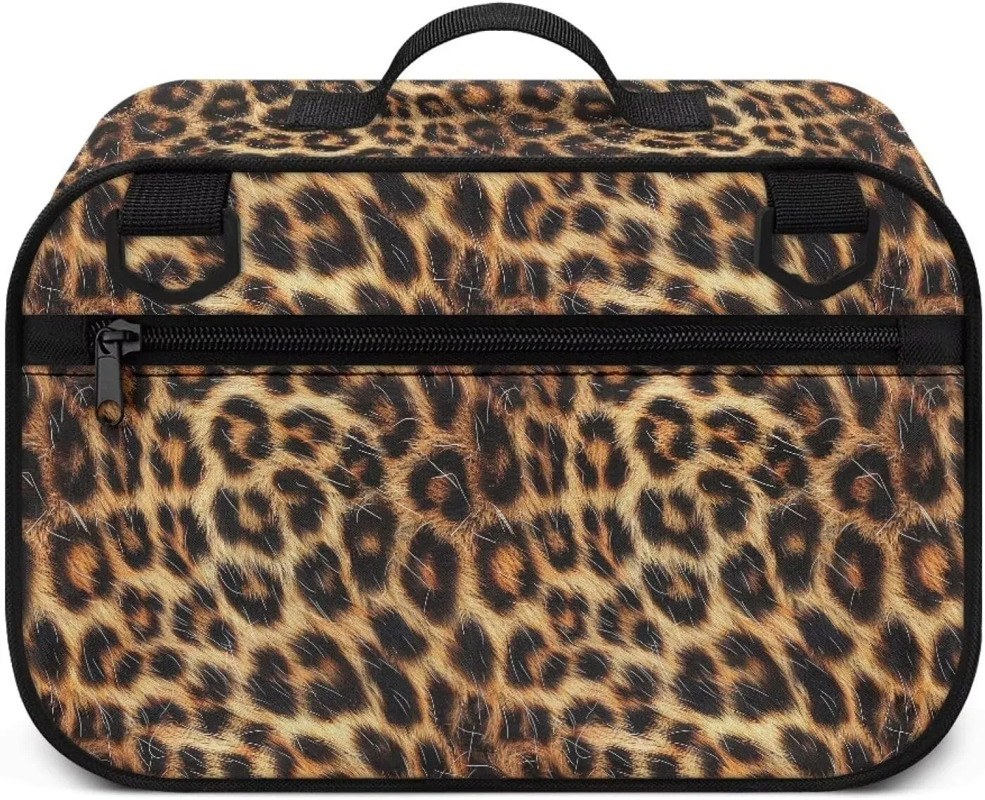 Gomyblomy Leopard Print Small Diaper Bag Portable Stroller Caddy Organizer with Cup Holder Detachable Shoulder Straps Large Capacity Baby Stroller Storage Bags Accessories for Babies