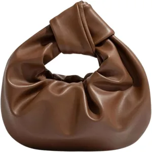 GORGLITTER Women's Cute Hobo Bag Ruched Twist PU Leather Clutch Purse Handbag with Magnetic Closure