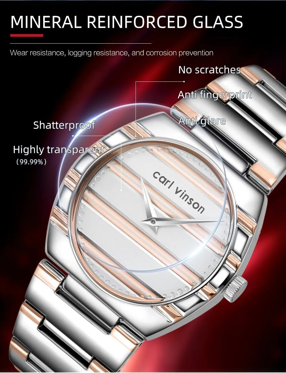Gosasa Business Dress Men's & Women's Quartz Watch Stylish Classic Analog Wristwatch with Stainless Steel Band Minimalist Waterproof Watch