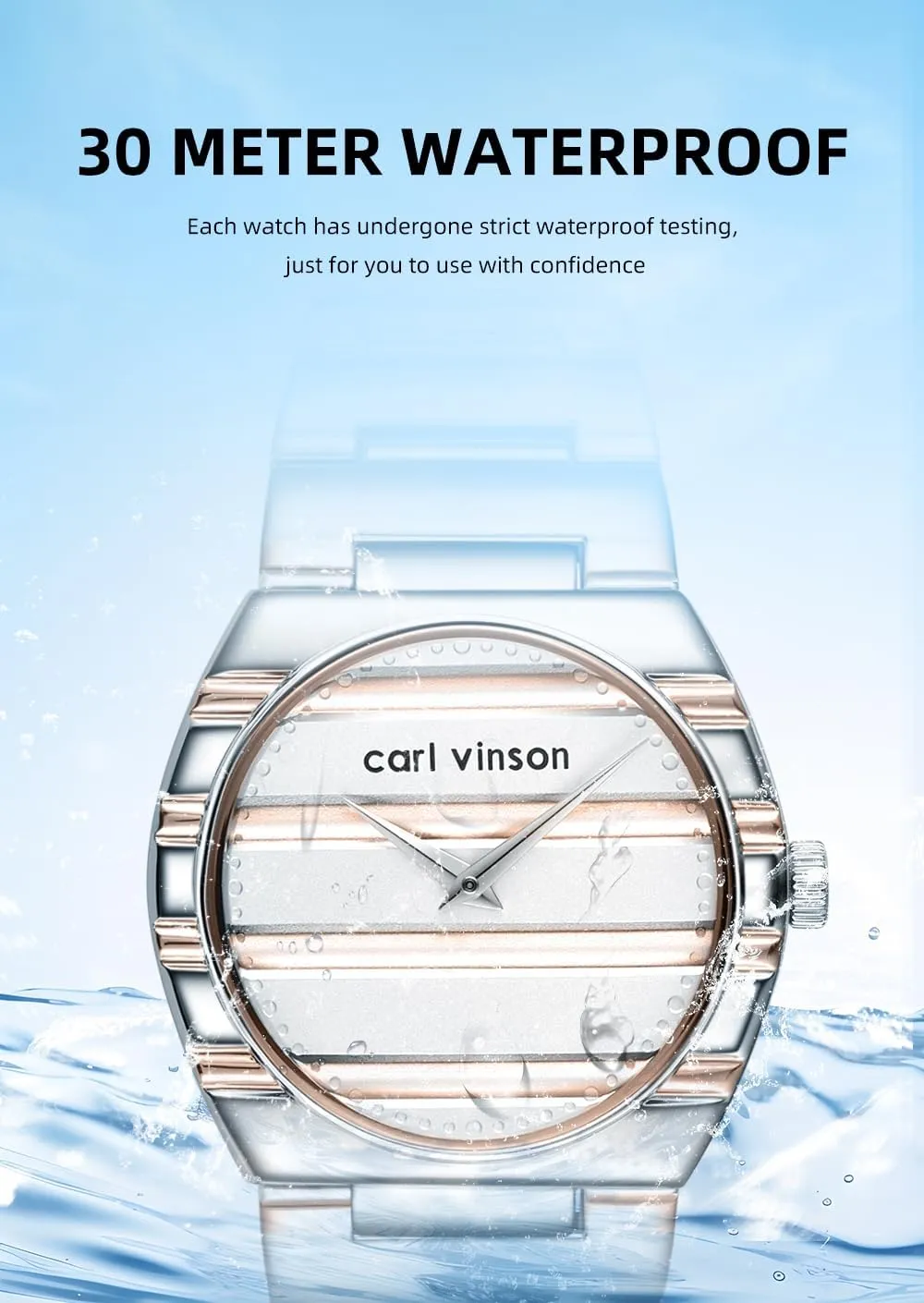 Gosasa Business Dress Men's & Women's Quartz Watch Stylish Classic Analog Wristwatch with Stainless Steel Band Minimalist Waterproof Watch