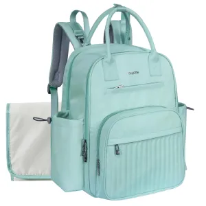 Hap Tim Diaper Bag Backpack, Large Capacity Baby Bag Backpack with Changing Pad,19 Pockets, 2 Stroller Clips, Baby Registry Search, Green(2252-GR)