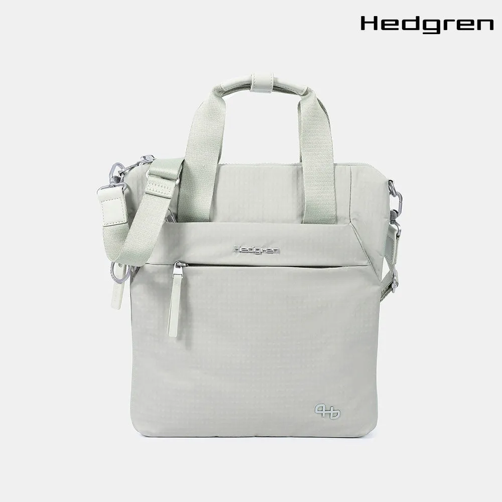 Hedgren Roku Vertical Tote Exp 13In   Rfid Os Bags Psywlw Grey