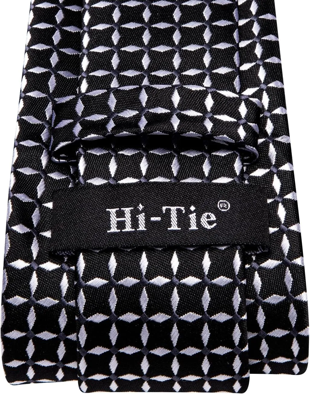 Hi-Tie Mens Plaid Ties Classic Paisley Necktie with Handkerchief Cufflinks Set Business Stripe Tie