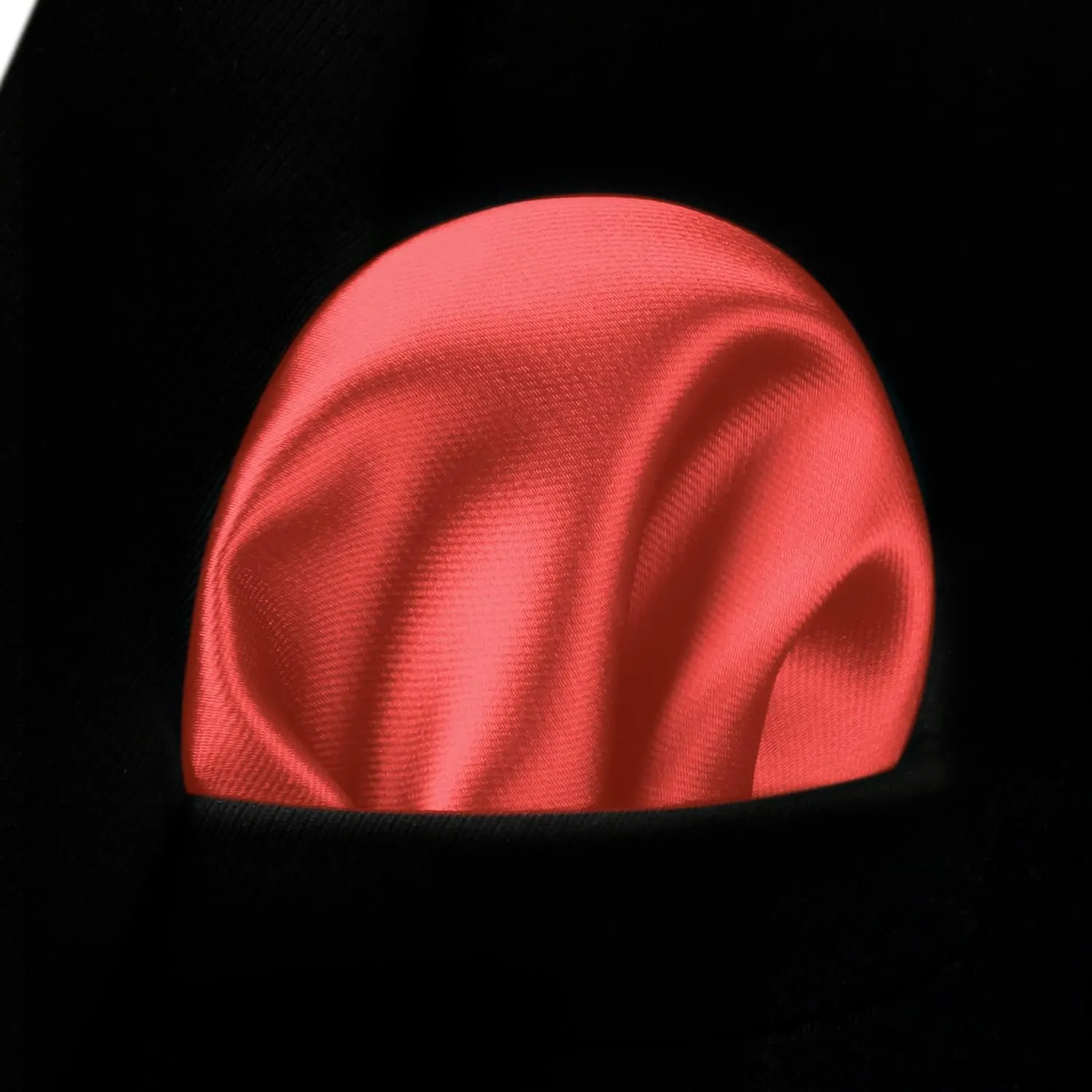 HISDERN Mens Solid Color Ties Formal Satin Necktie and Pocket Square Set Classic Wedding Business Tie & Handkerchief