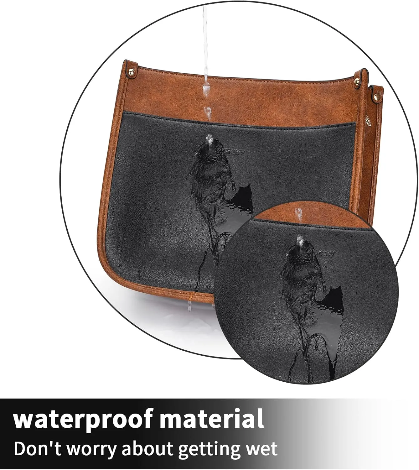 HKCLUF Crossbody Bags for Women Trendy Vegan Leather Hobo Handbags With 2PCS Adjustable Guitar Strap Shoulder Bucket Bags
