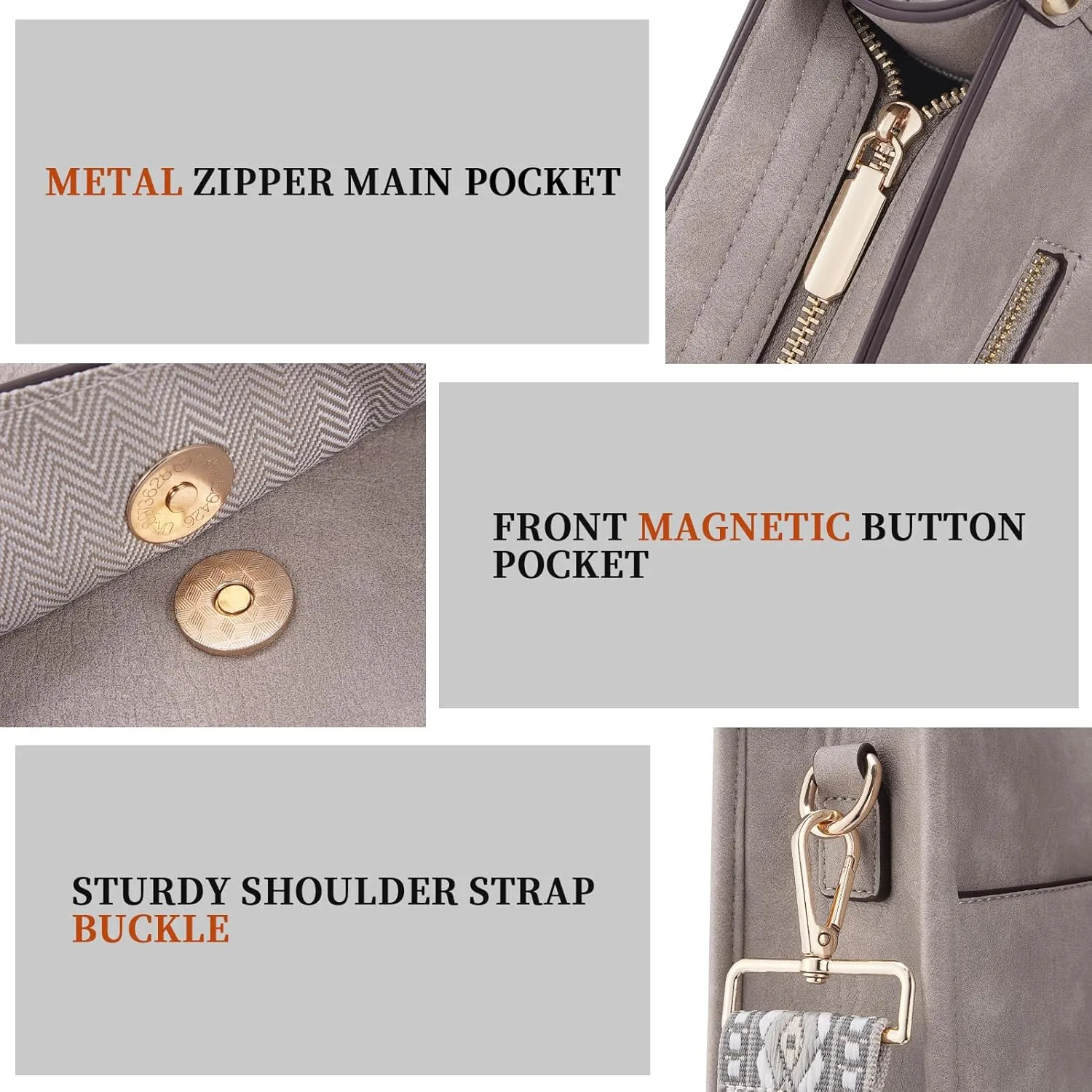 HKCLUF Vegan Leather Crossbody Bags Purse for Women Trendy Tassel Hobo Handbag Women With 2PCS Adjustable Guitar Strap