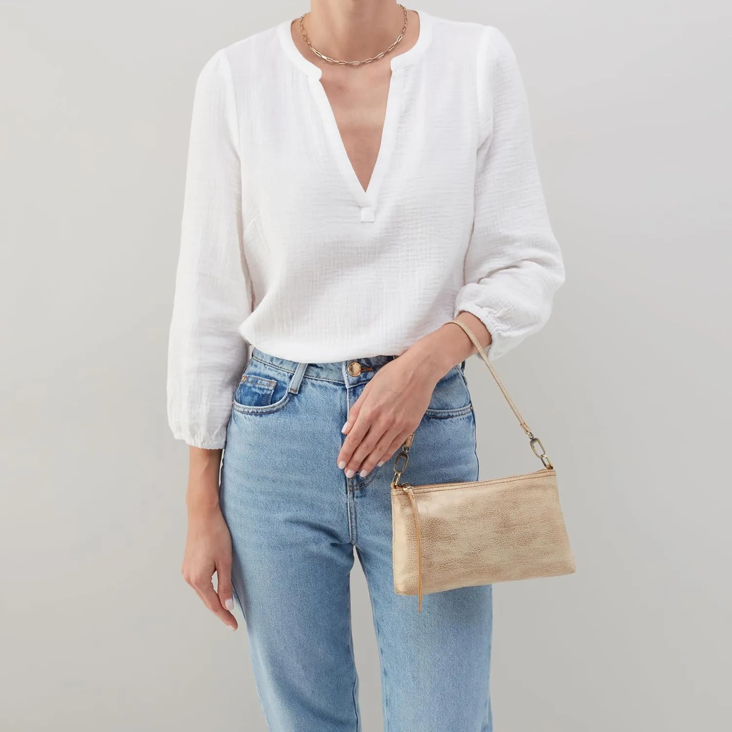 HOBO Darcy Leather Crossbody Bag for Women, Convertible to Crossbody and Wristlet