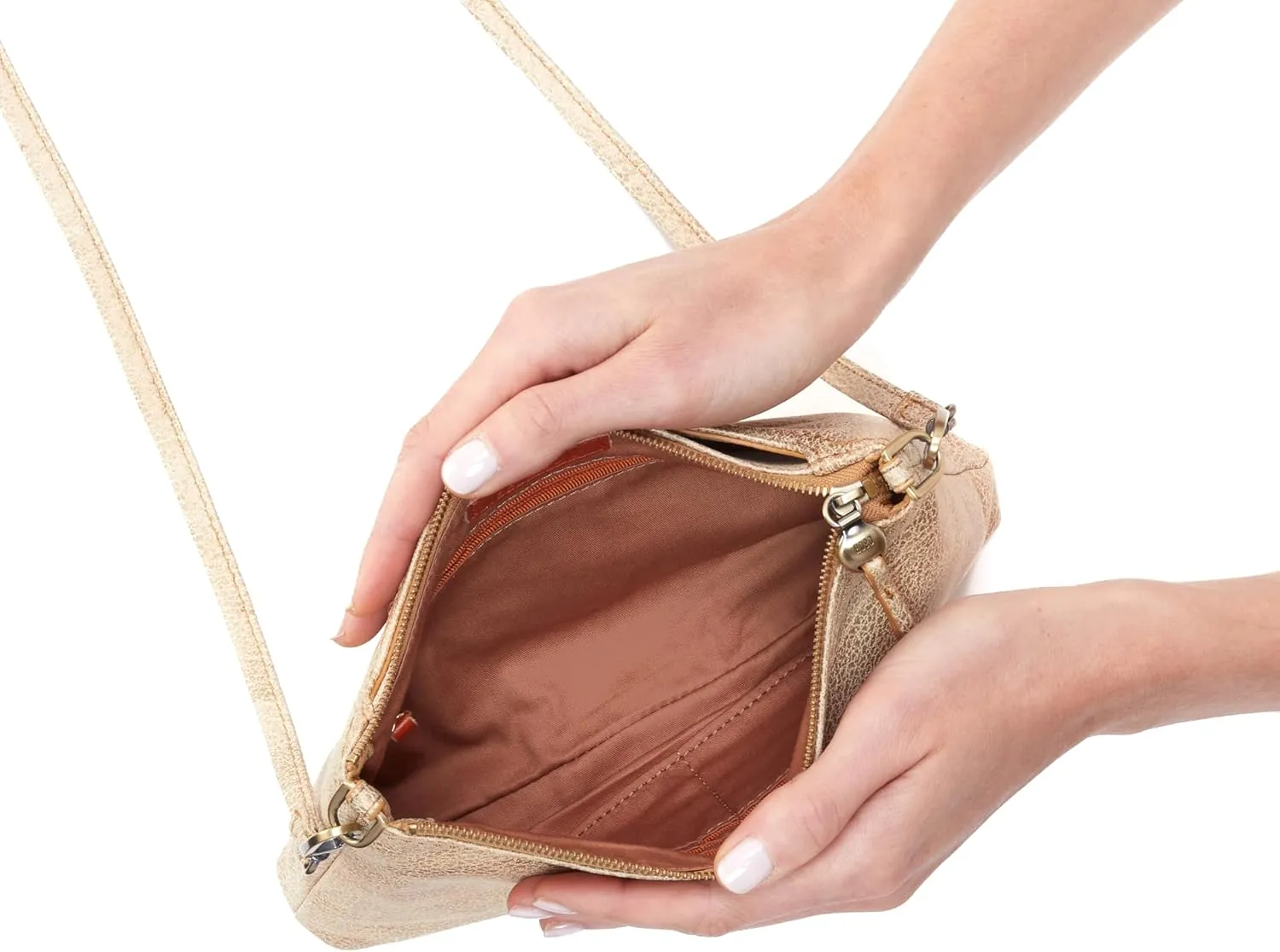 HOBO Darcy Leather Crossbody Bag for Women, Convertible to Crossbody and Wristlet