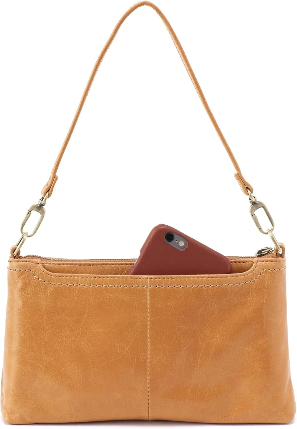 HOBO Darcy Leather Crossbody Bag for Women, Convertible to Crossbody and Wristlet