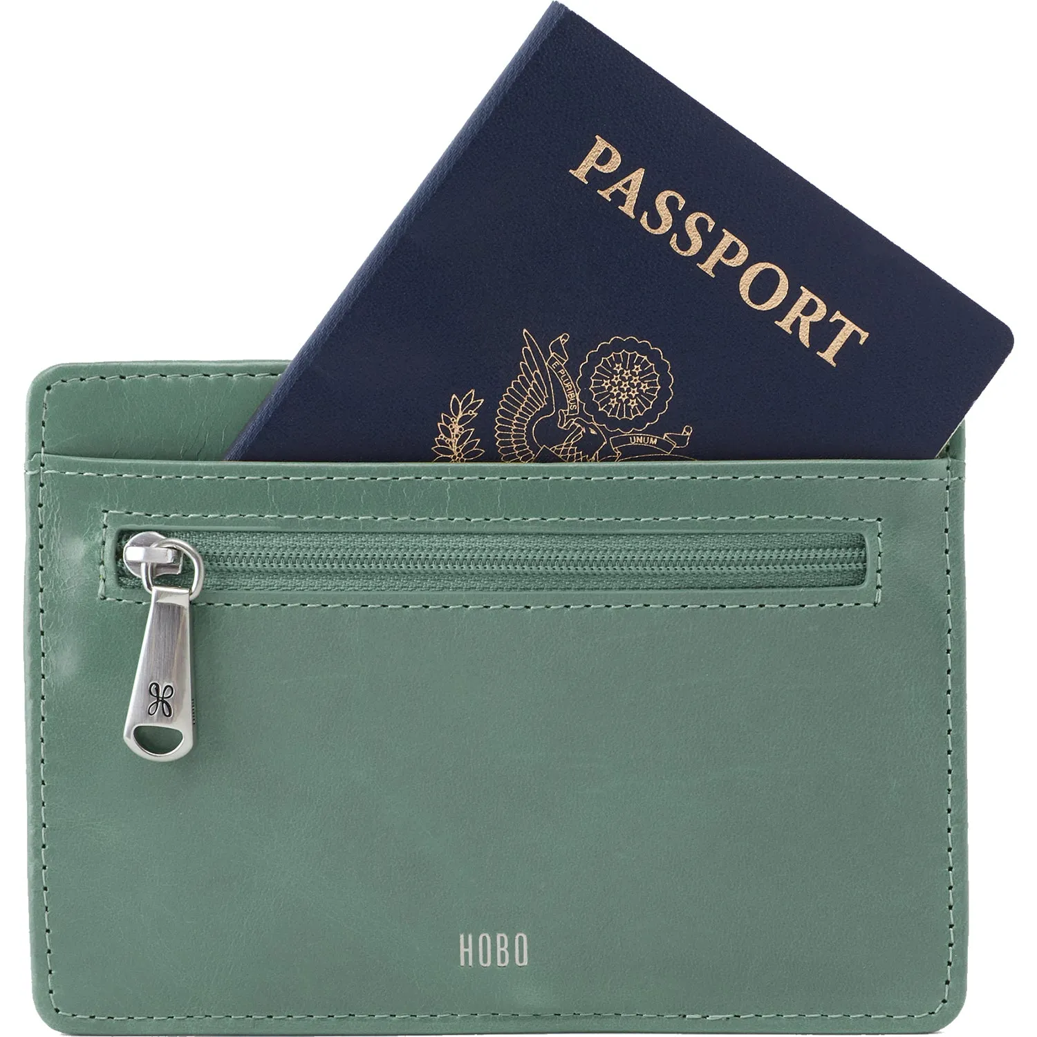 Hobo Euro Slide Bottle Green Leather