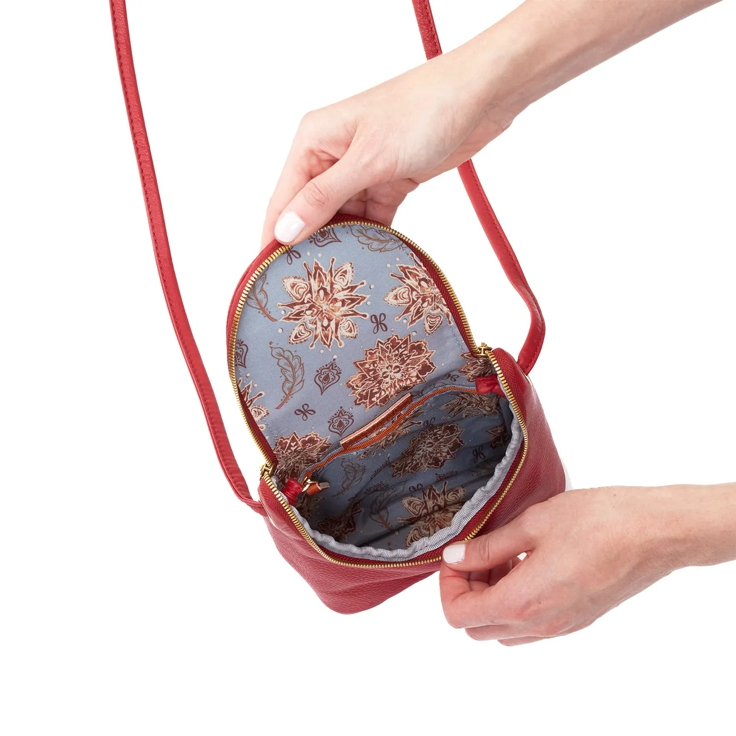 Hobo Fern Scarlet Velvet Hide Leather