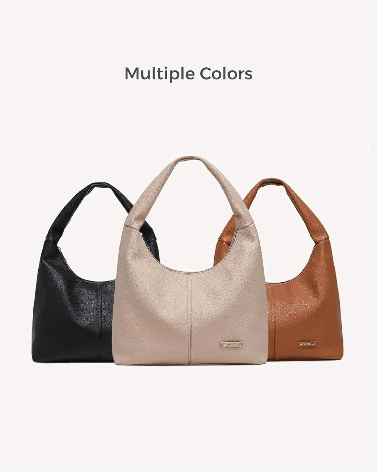 Hobo Purse, PU Leather Shoulder Bag, Tote Handbag for Work and Travel