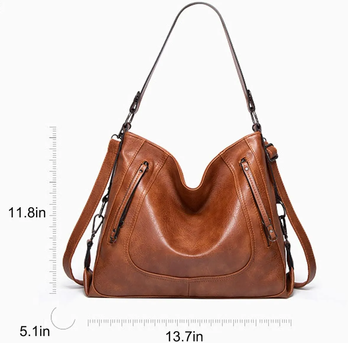 Hobo Purses and Handbags for Women Shoulder Bag Large PU Leather Crossbody Bags Tote