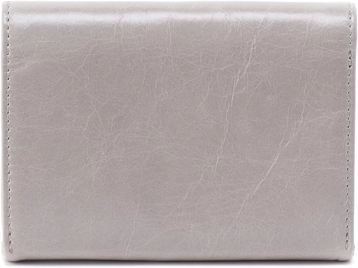 HOBO Robin Compact Trifold Leather Wallet for Women, Vintage Design