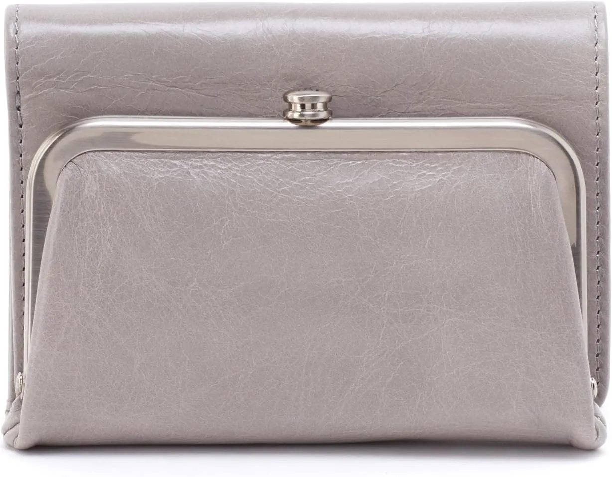 HOBO Robin Compact Trifold Leather Wallet for Women, Vintage Design