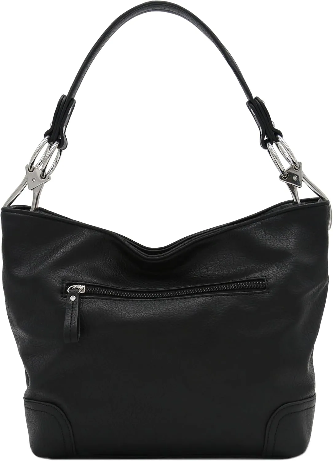Hobo Shoulder Bag with Big Snap Hook Hardware