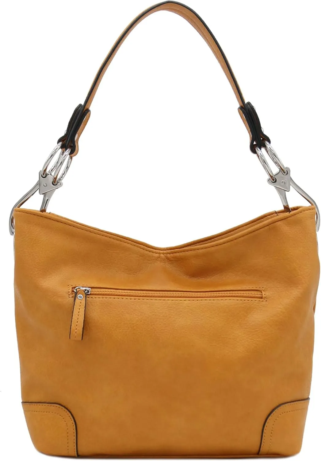 Hobo Shoulder Bag with Big Snap Hook Hardware