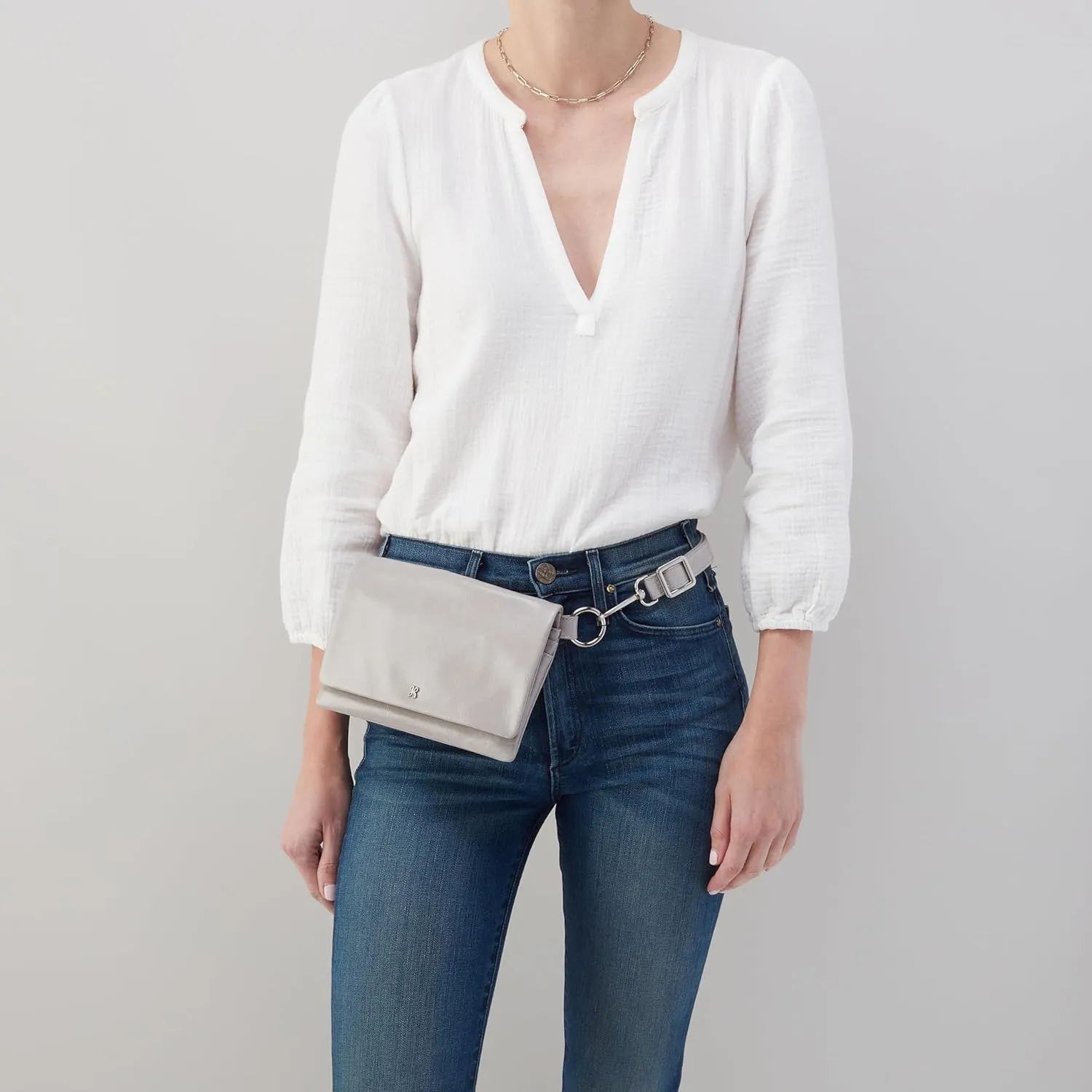 HOBO Winn Leather Belt Bag for Women, Convertible Crossbody and Shoulder Bag