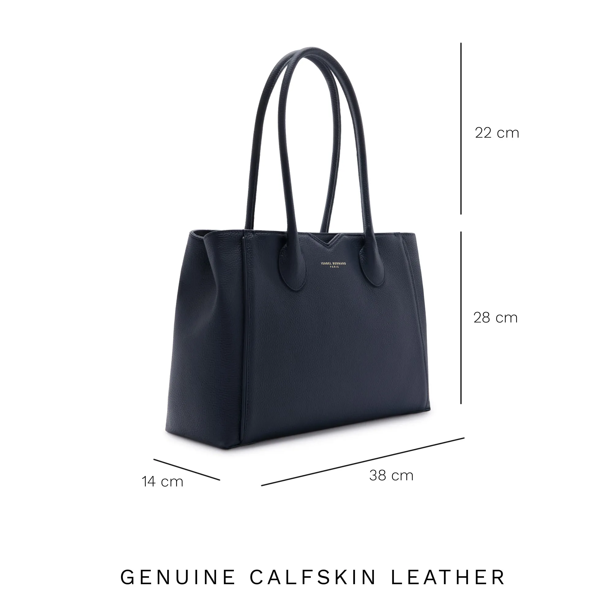 Honoré Cloe blue calfskin leather handbag