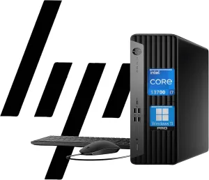 HP Elite 600 G9 SFF Business Desktop Computer, Latest 16-core Intel Core i7-13700 Processor, 32GB DDR5, 1TB PCIe SSD, Support Triple 4K Display, USB-C, HDMI, RJ-45, Wi-Fi, Wired KB&Mouse, Win11 Pro