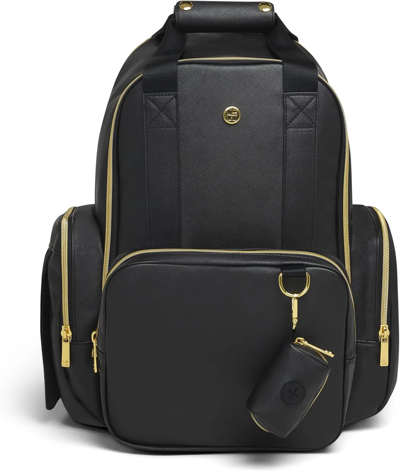 Huggies Sunshine Pack Diaper Backpack, Black Leather, One Size