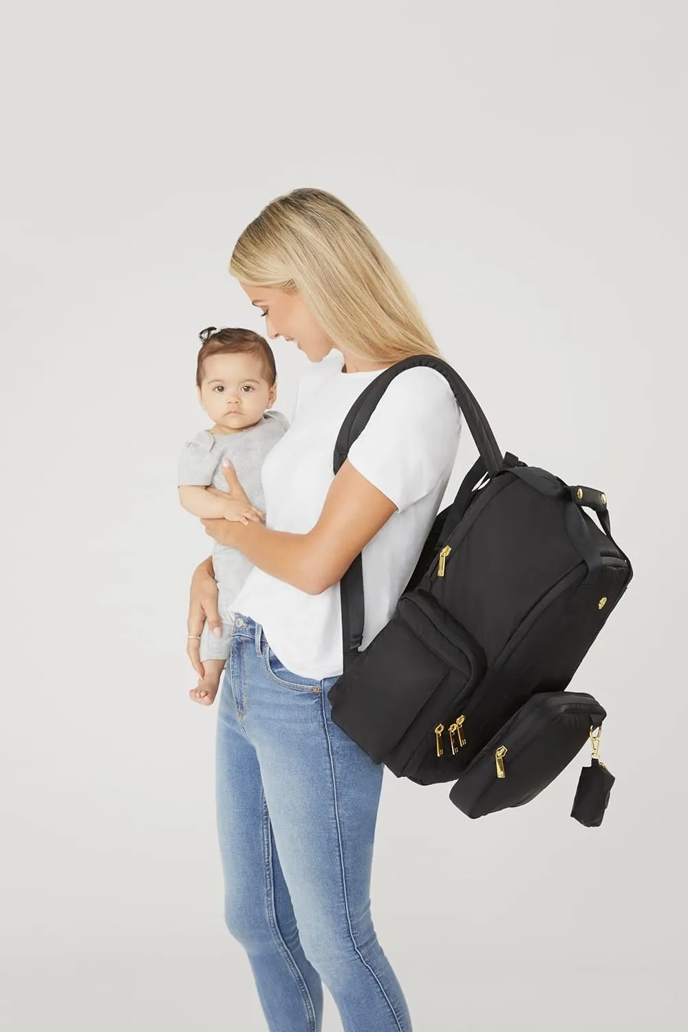 Huggies Sunshine Pack Diaper Backpack, Black Leather, One Size