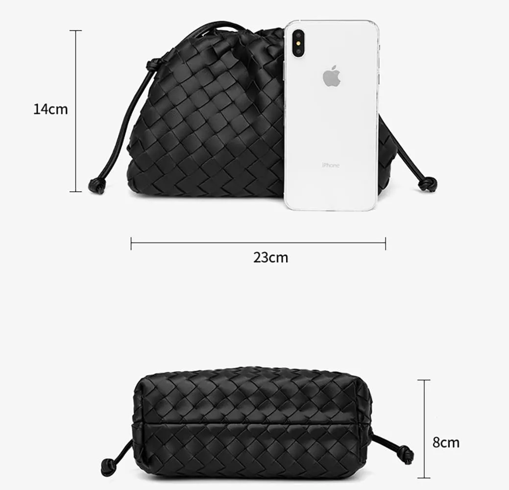 Huralona Dressy Pleated Vegan Leather Clutch Purse Super Soft Cloud Dumpling Clutch Bag for Women PU Evening Purse Handbag