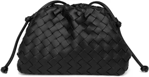 Huralona Dressy Pleated Vegan Leather Clutch Purse Super Soft Cloud Dumpling Clutch Bag for Women PU Evening Purse Handbag