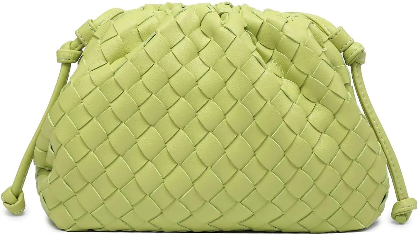 Huralona Dressy Pleated Vegan Leather Clutch Purse Super Soft Cloud Dumpling Clutch Bag for Women PU Evening Purse Handbag