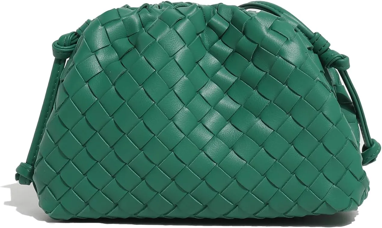 Huralona Dressy Pleated Vegan Leather Clutch Purse Super Soft Cloud Dumpling Clutch Bag for Women PU Evening Purse Handbag