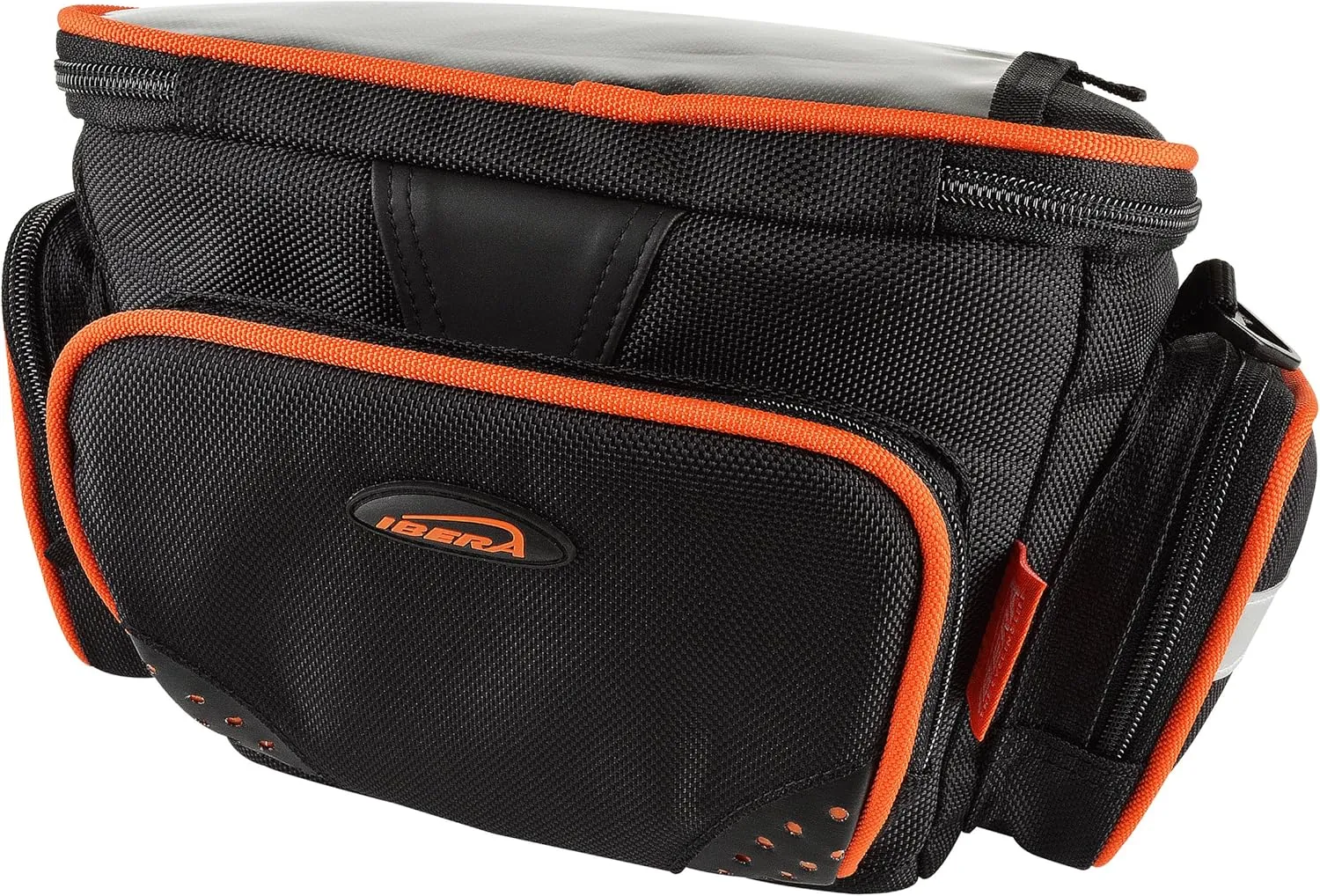 Ibera Bike Handlebar Bag for Camera Equipment, Clip-on Quick Release Bicycle Bag with Rain Cover and Map Sleeve, Medium (IB-HB4)