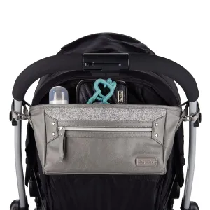 Itzy Ritzy Adjustable Stroller Caddy/Organizer - Stroller Organizer Bag Featuring Front Zippered Pocket, 2 Built-In Interior Pockets & Adjustable Straps to Fit Nearly Any Stroller (Grayson)