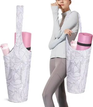 IwIeIaIrI Yoga Mat Bag with Large Size Pocket and Zipper Pocket，Yoga Bag Adjustable Shoulder Strap- Holds More Yoga Accessories