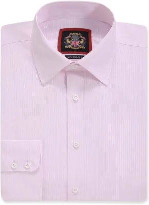 JANEO BRITISH APPAREL Nos Tibi Serviat UK Co Mens Business Formal Dress Office Shirt,Self Stripe,Single Cuff