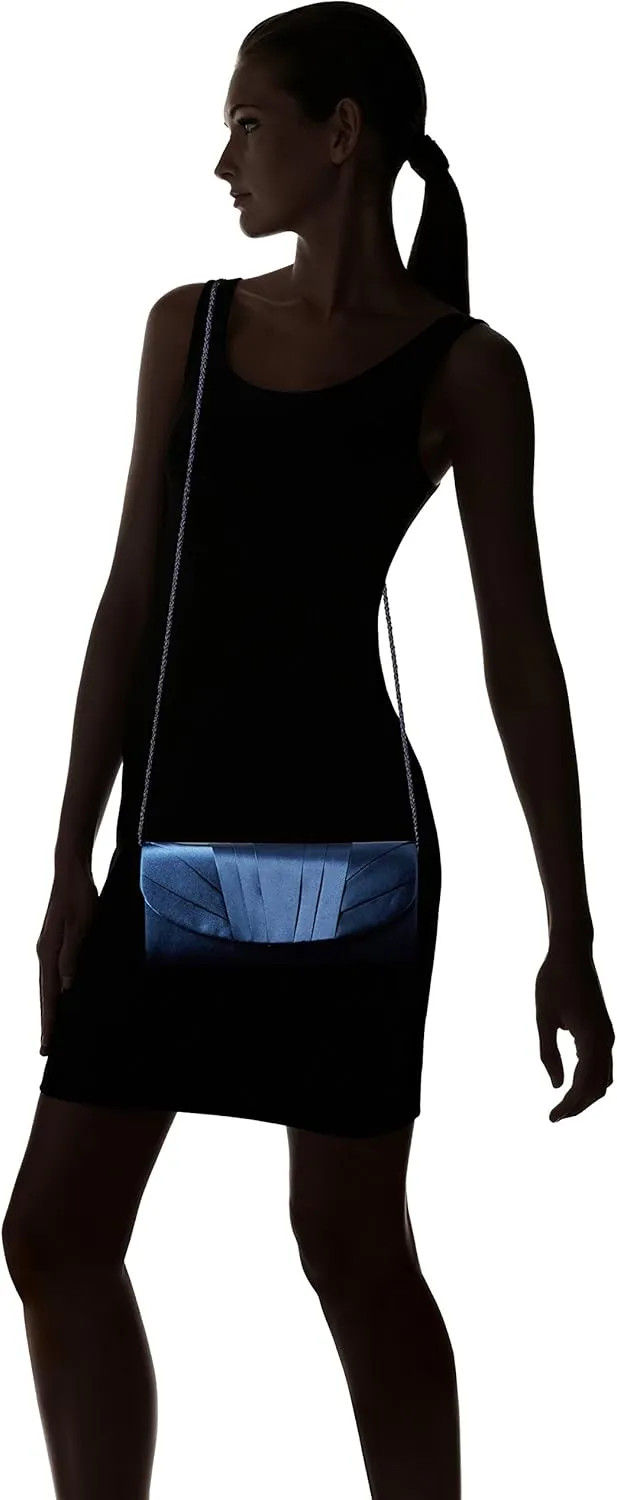 Jessica McClintock Angel Satin Tuxedo Flap Evening Clutch
