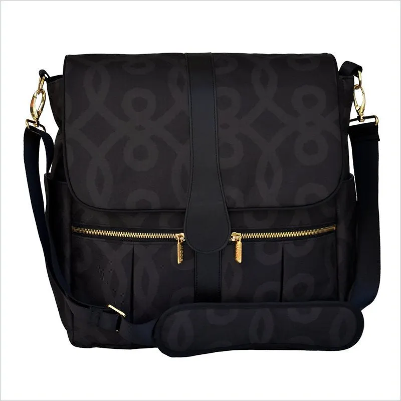 JJ Cole Backpack Diaper Bag In Black And Gold