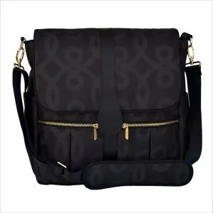 JJ Cole Backpack Diaper Bag In Black And Gold