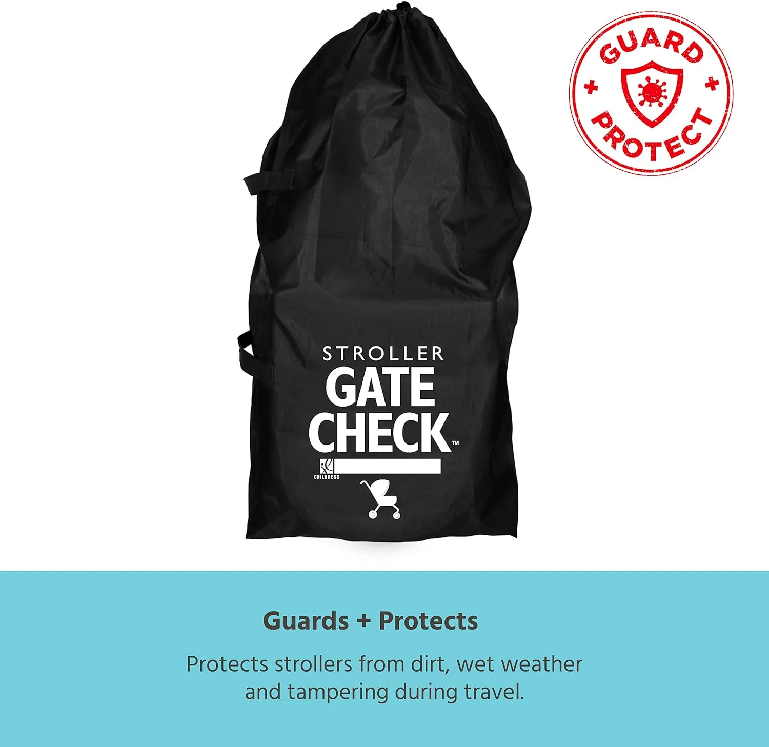 J.L. Childress Gate Check Bag for Single & Double Strollers - Stroller Bag for Airplane - Large Stroller Travel Bag for Airplane - Air Travel Stroller Bag