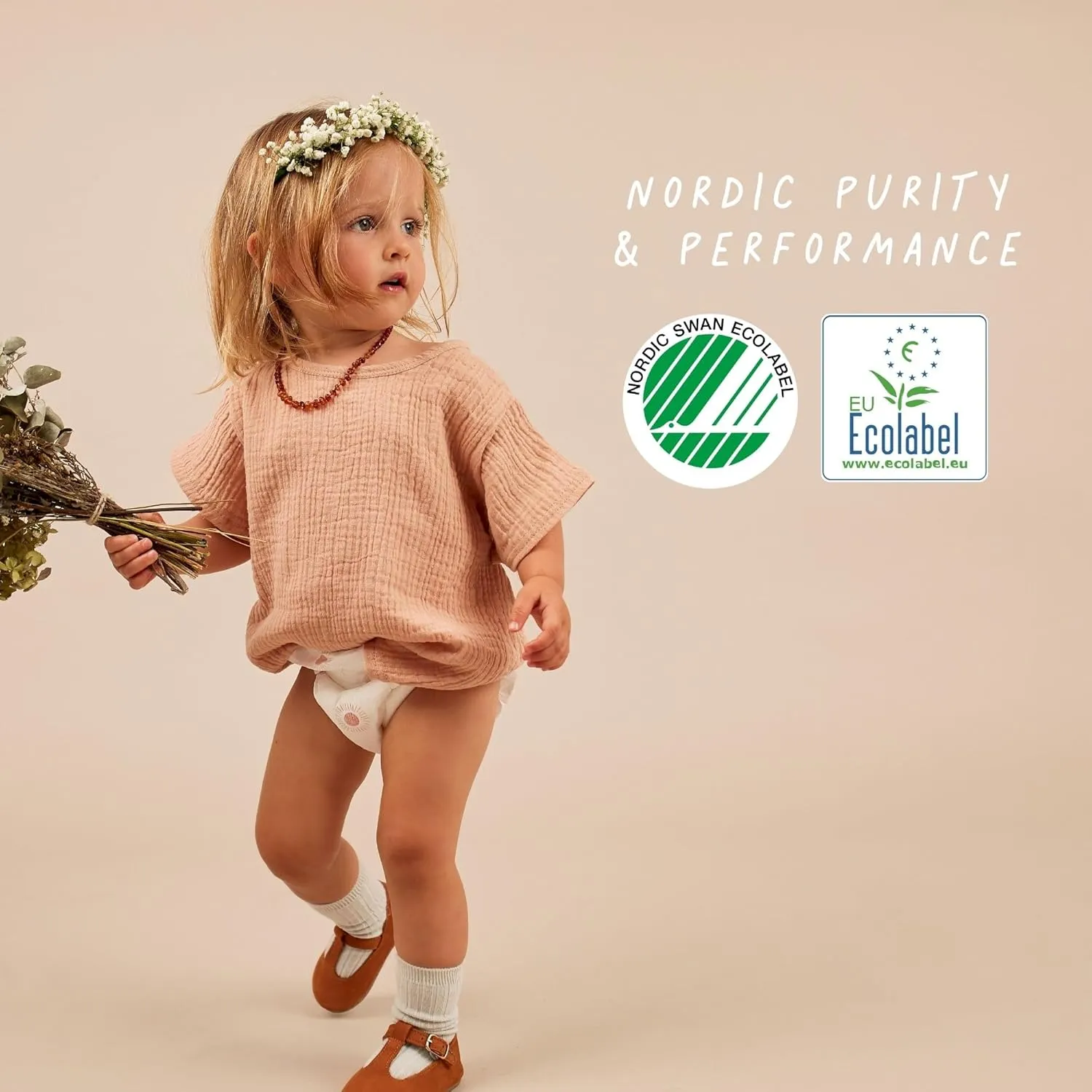 Joonya Baby Diapers, Size 3 M (9-18 lb) - 1 Bag of 28 - New Range - NonToxic, Eco-Friendly, Ultra Slim, Overnight Use - Made in Denmark