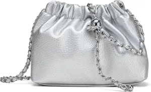 Joryin Trendy Dumpling Women's Crossbody Bag - Evening Clutch Vegan & Genuine Leather Hobo Cloud Purse