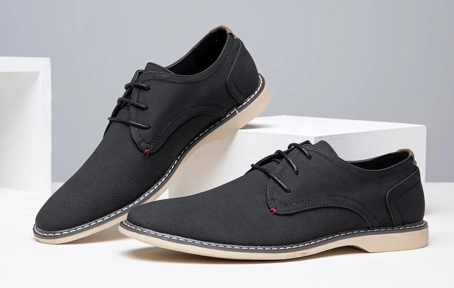 Jousen Men's Casual Dress Shoes Suede Business Classic Dress Shoes for Men